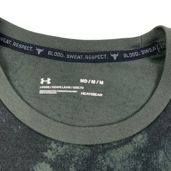 Under Armour Project Rock Loose Heat Gear Tie-Dye T-Shirt Men's Size Medium - Picture 4 of 5